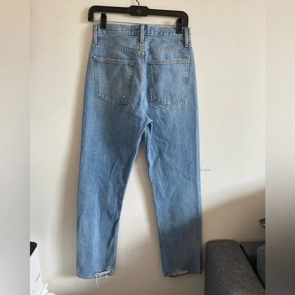 Agolde 90s Pinch Waist Light Blue Denim Jeans Size 26 - Picture 7 of 11
